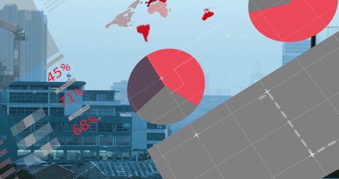 Digital Composite Infographic Interface Cityscape - Download Free Stock Images Pikwizard.com