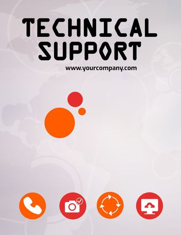 Technical Support Advertising with Modern Design for IT Services - Download Free Stock Templates Pikwizard.com