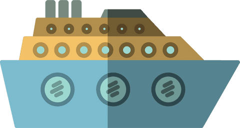 stylized passenger ship illustration on transparent background - Download Free Stock Videos Pikwizard.com