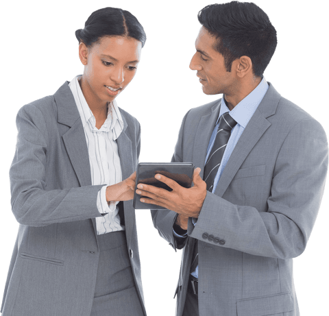 Transparent Business Team Analyzing Digital Data on Tablet - Download Free Stock Videos Pikwizard.com