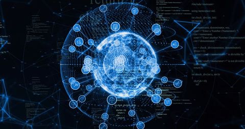 Futuristic Global Network Connections and Data Streams Around Digital Globe - Download Free Stock Images Pikwizard.com