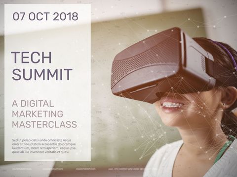 digital marketing tech summit with vr experience - Download Free Stock Templates Pikwizard.com