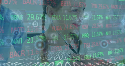 Doctor Examining Patient with Digital Data Visualization