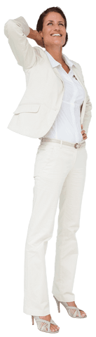 Confident Businesswoman Smiling Transparency Background