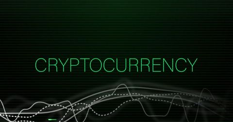 Cryptocurrency digital interface with graph lines