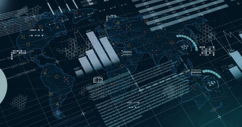 Global Digital Data Visualization with Futuristic Interface - Download Free Stock Images Pikwizard.com