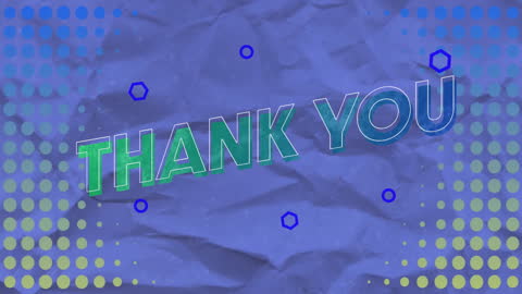 Colorful Thank You Card Animation with Geometric Background