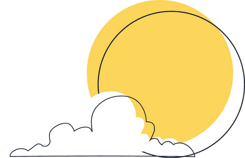 sun hiding behind cloud flat weather icon on transparent canvas - Download Free Stock Videos Pikwizard.com