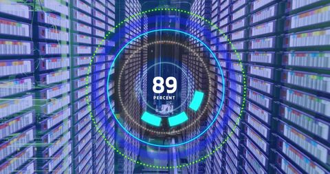 digital data processing with numerical progress display on servers - Download Free Stock Images Pikwizard.com