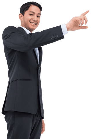 biracial businessman pointing up transparent vector - Download Free Stock Videos Pikwizard.com