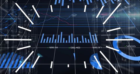 Futuristic Data Analysis Digital Interface with Graphs - Download Free Stock Images Pikwizard.com