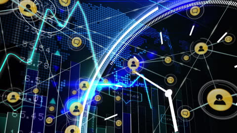 Futuristic Business Interface with Global Connectivity