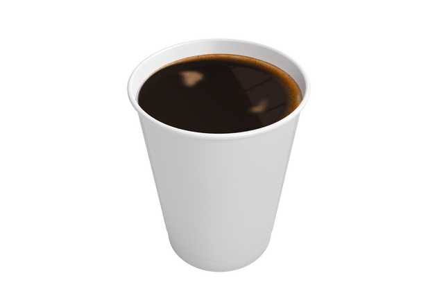 White Paper Cup of Black Coffee on Transparent Background - Download Free Stock Videos Pikwizard.com