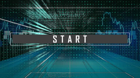 Futuristic Digital Start Banner with Data Graphics