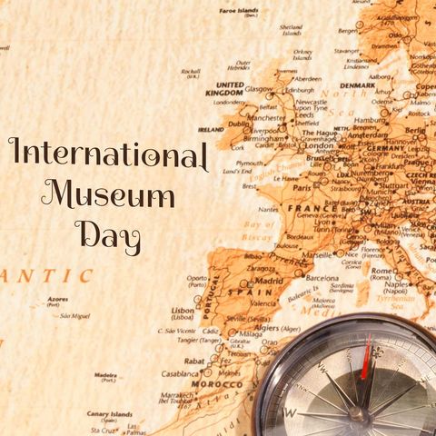 international museum day celebration with compass and map - Download Free Stock Templates Pikwizard.com