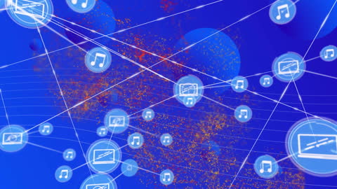 Fluid Digital Music Network with Vibrant Colors