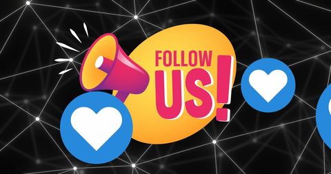 Digital Connections Illustration with Social Media Icons