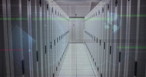 Futuristic Data Center with Digital Interface and Technology Focus - Download Free Stock Images Pikwizard.com