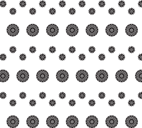 Transparent Pattern of Black Rosettes Repeat Design PNG - Download Free Stock Videos Pikwizard.com