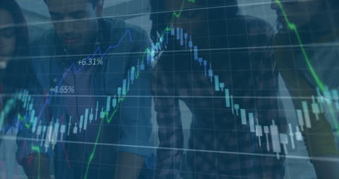 Business Team Analyzing Data with Holographic Charts