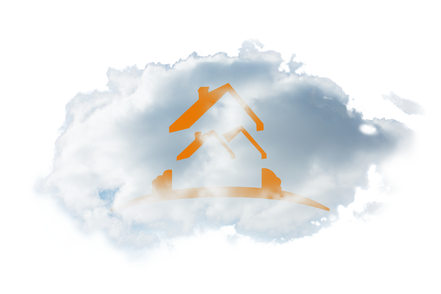 House Icons within Clouds on Transparent Background Illustration - Download Free Stock Videos Pikwizard.com