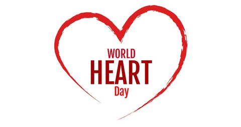 World Heart Day Celebration Poster with Red Heart Design - Download Free Stock Images Pikwizard.com