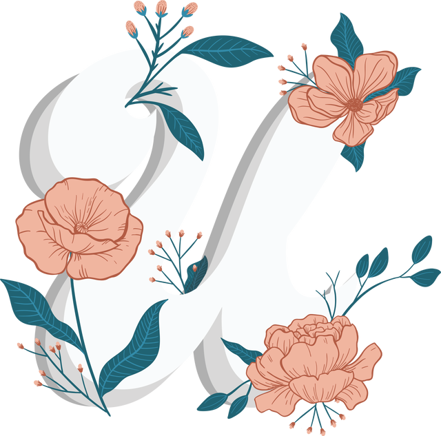 Floral Decorative Letter U Illustration on Transparent Background - Download Free Stock Videos Pikwizard.com