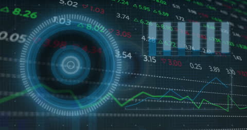 Data Processing Animation with Graphs and Charts