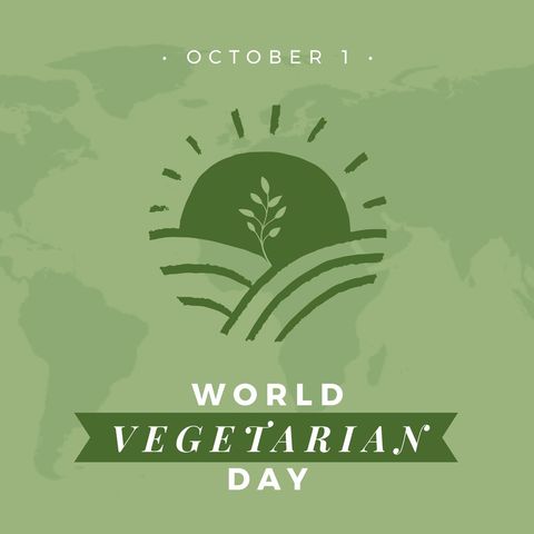 world vegetarian day campaign poster design with sun icon - Download Free Stock Templates Pikwizard.com