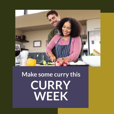 Smiling Couple Cooking Together During Curry Week Celebration - Download Free Stock Templates Pikwizard.com