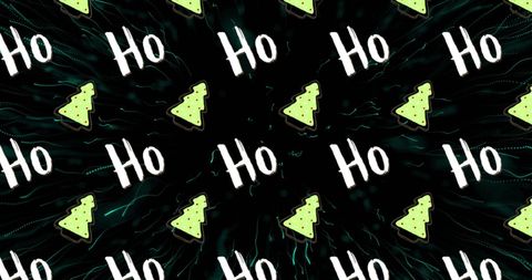 festive celebration with 'ho ho' and christmas tree pattern - Download Free Stock Images Pikwizard.com