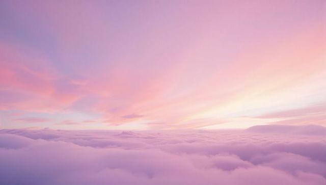 Ethereal Pastel Sky with Soft Clouds at Dawn