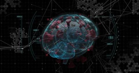 Digital analysis of presumably infected brain highlights futuristic insights