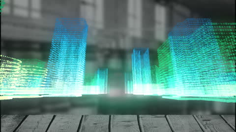 Futuristic Digital City Animation
