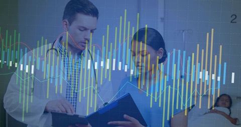 Medical Staff Reviewing Patient Data, Modern Healthcare Innovation