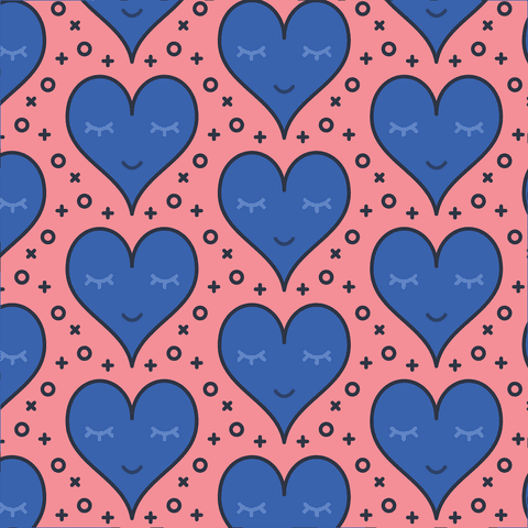 smiling blue hearts with graphic shapes on transparent background - Download Free Stock Videos Pikwizard.com