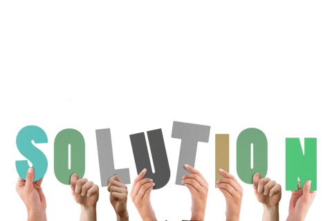 hands holding solution letters on transparent background - Download Free Stock Videos Pikwizard.com