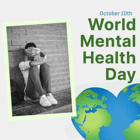 World Mental Health Day Poster Highlighting Awareness - Download Free Stock Templates Pikwizard.com