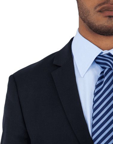 Confident Businessman Wearing Striped Tie Isolated on Transparent Background