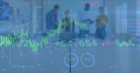 Financial Growth Simulation with Diverse Business Team Insight - Download Free Stock Images Pikwizard.com