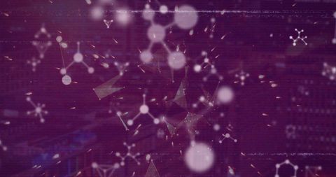 Futuristic Molecular Network with Digital Data Overlay - Download Free Stock Images Pikwizard.com