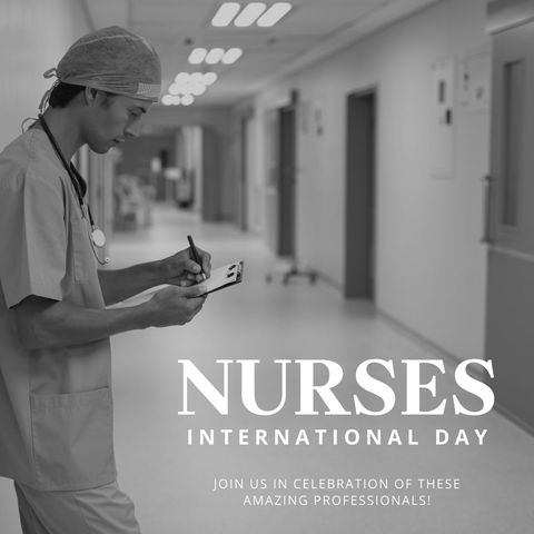 Celebration of international nurses day with dedicated nurse in hospital