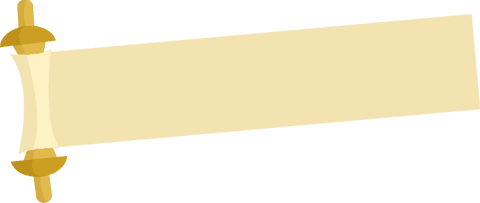 Antique parchment scroll unrolling on transparent background