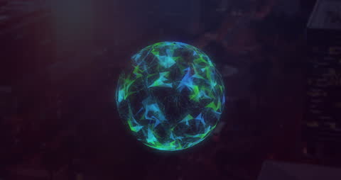 Futuristic Digital Globe with Earth Connectivity