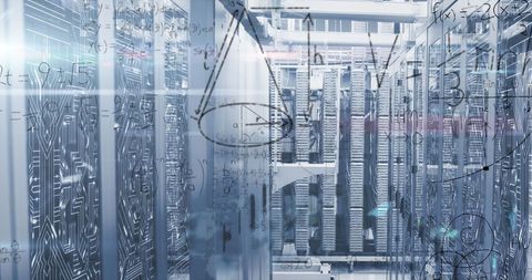 Data Analytics and Technology Concepts Intersection in Modern Server Room - Download Free Stock Images Pikwizard.com