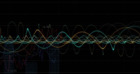 Colorful Data Visualization on Dark Background - Download Free Stock Images Pikwizard.com