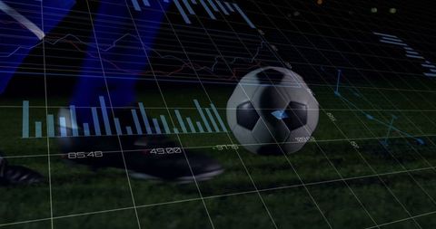 Soccer performance analysis with digital grid and charts