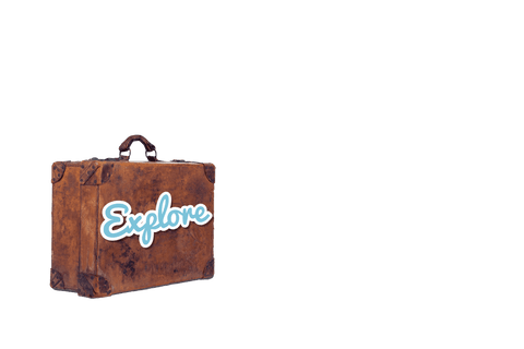 retro suitcase with explore text on transparent background - Download Free Stock Videos Pikwizard.com