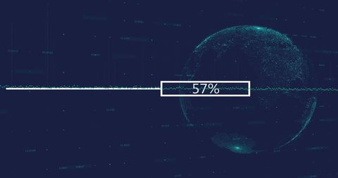 Financial data processing with digital earth background