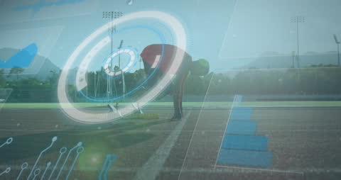 Digital Analysis with African American Runner on Track